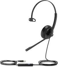 Front. Yealink - Yealink 1308014 UH34 Mono Teams USB Headset with Micr & Noise Cancelling - Red.
