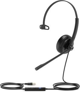 Yealink - 1308014 UH34 Mono Teams USB Headset with Micr & Noise Cancelling - Red
