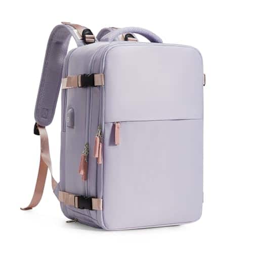 Pacoar Cade - Vacuum Backpack Travel With System Vacpack Backpacks Pump 18 14 8 Personal Item Bag United Airlines Approved Laptop - D-light Purple-Large