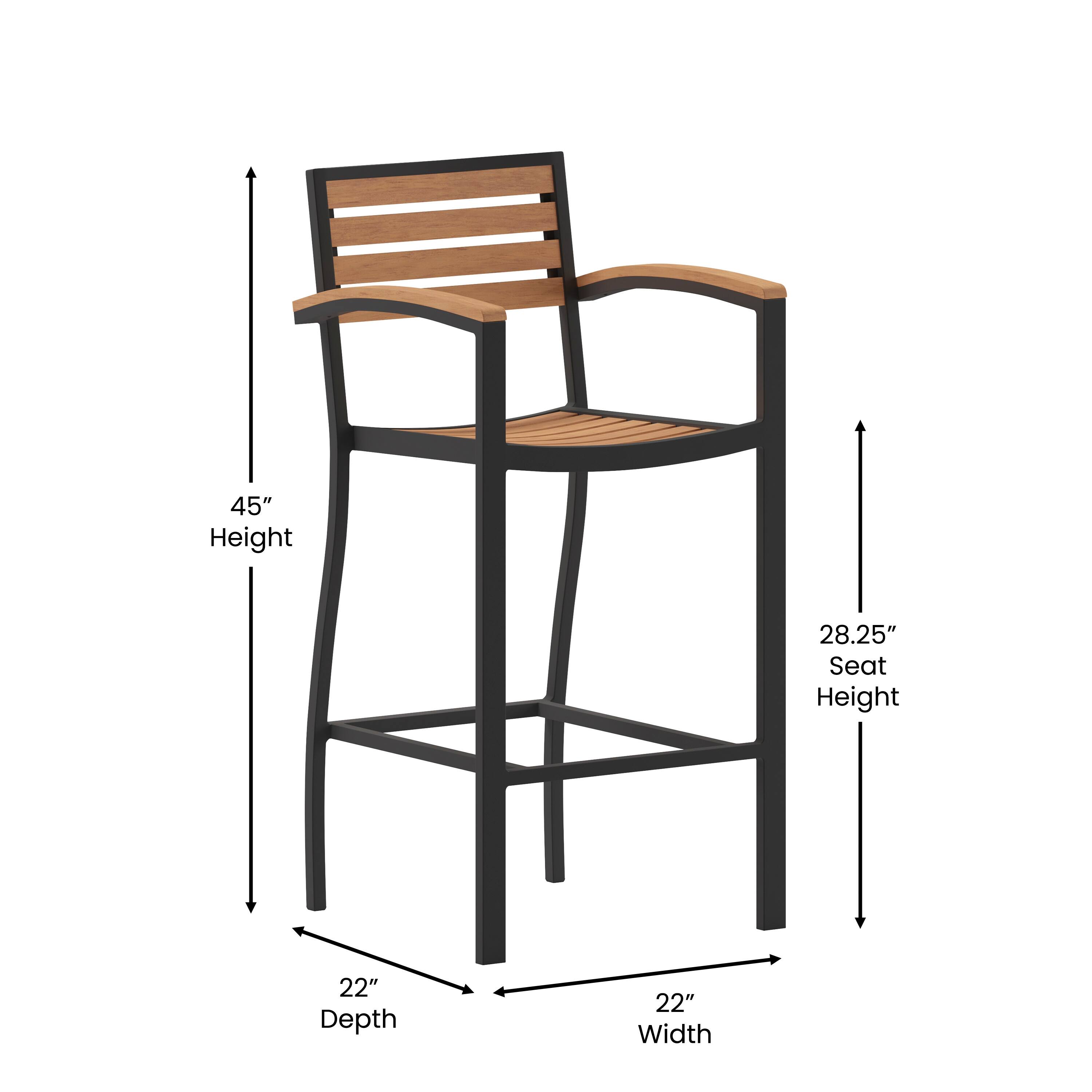 45" Height  
28.25" Seat Height  
22" Depth  
22" Width