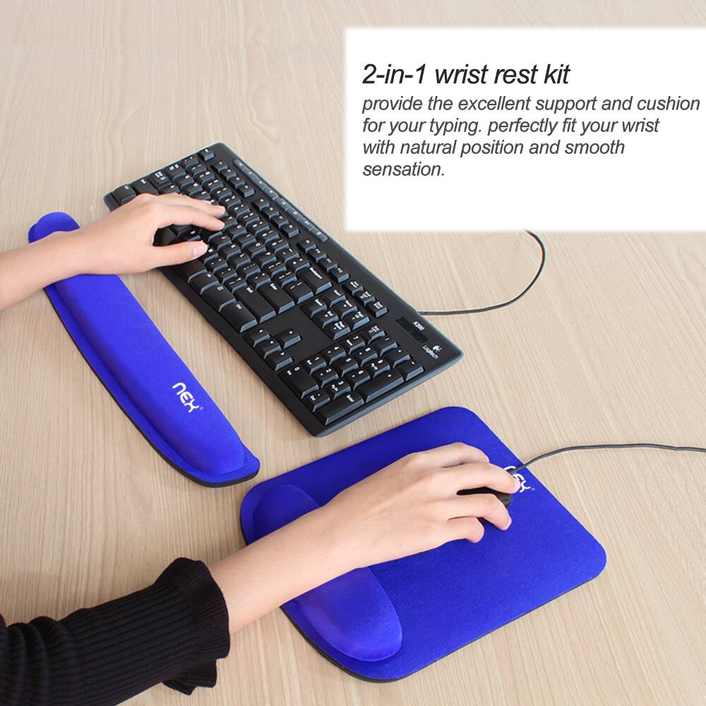 2-in-1 wrist rest kit provide the excellent support and cushion for your typing. perfectly fit your wrist with natural position and smooth sensation.

5
I

- I 1
23oz
Logitech