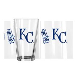 Logo Brands - Kansas City Royals 16oz. Team Wordmark Game Day Pint Glass - Multicolor