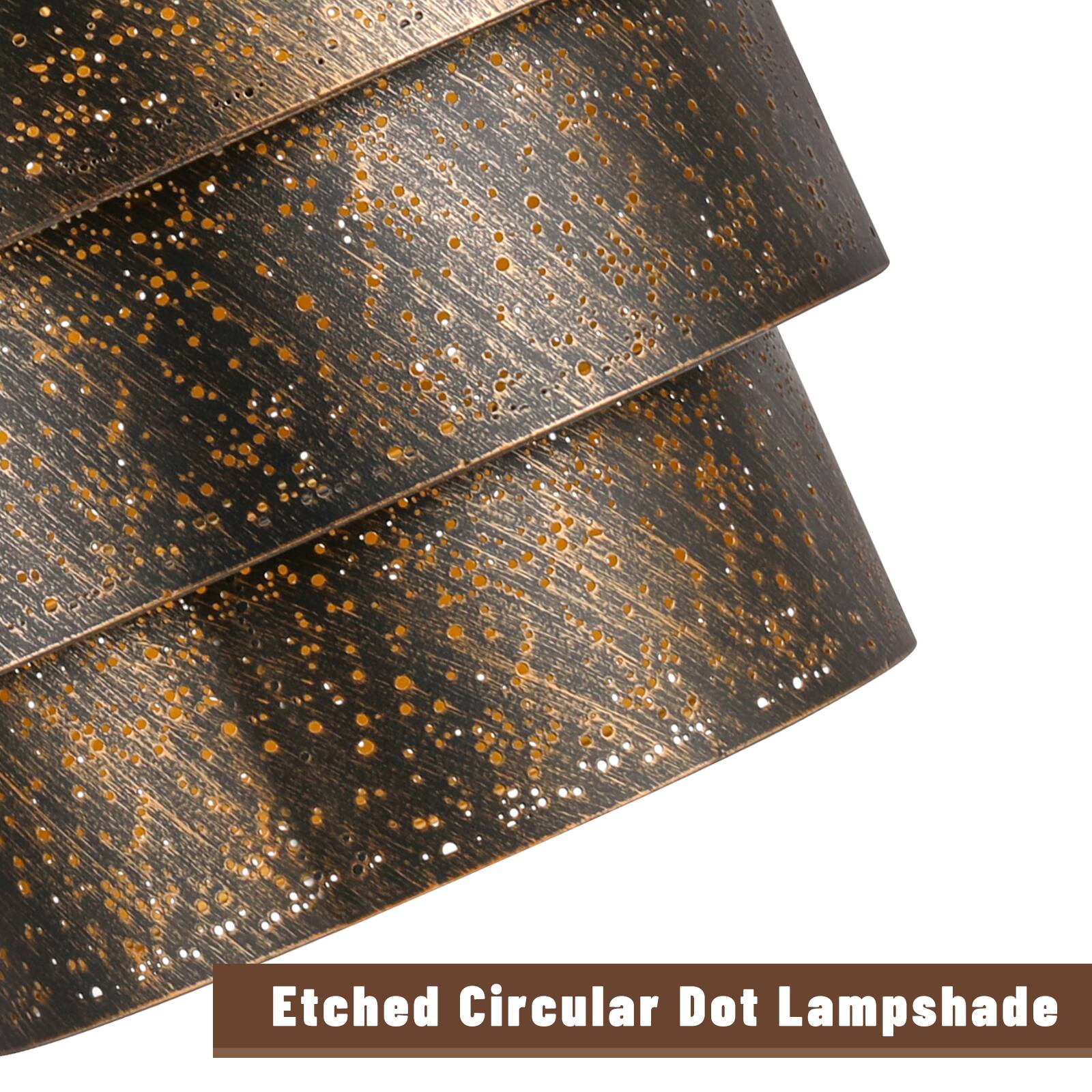 Etched Circular Dot Lampshade