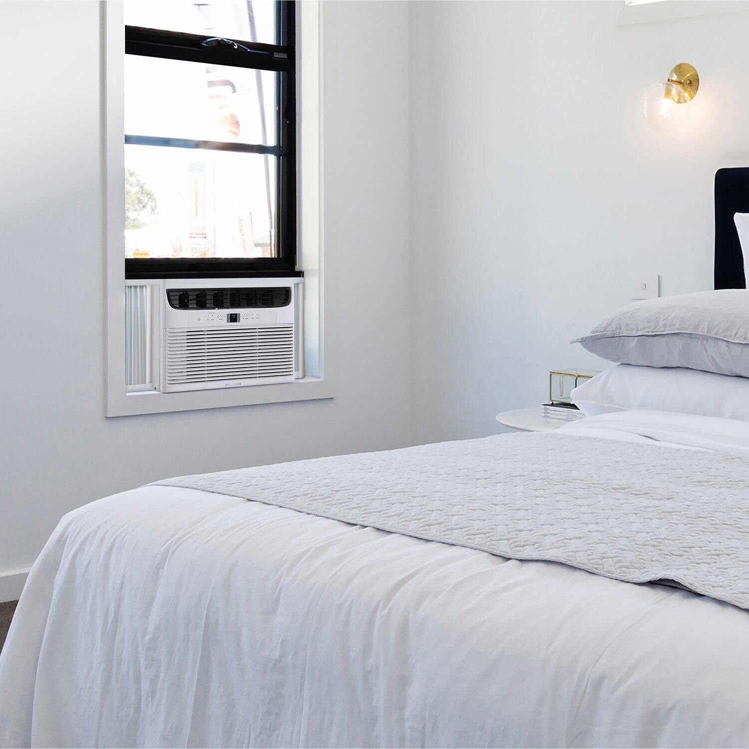 Alt View 23. Frigidaire - Frigidaire 115V 6,000 BTU 250 Sq. Ft. Smart Window Air Conditioner - White.
