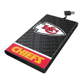 Keyscaper - Kansas City Chiefs 5000mAh Flat Powerbank - Black