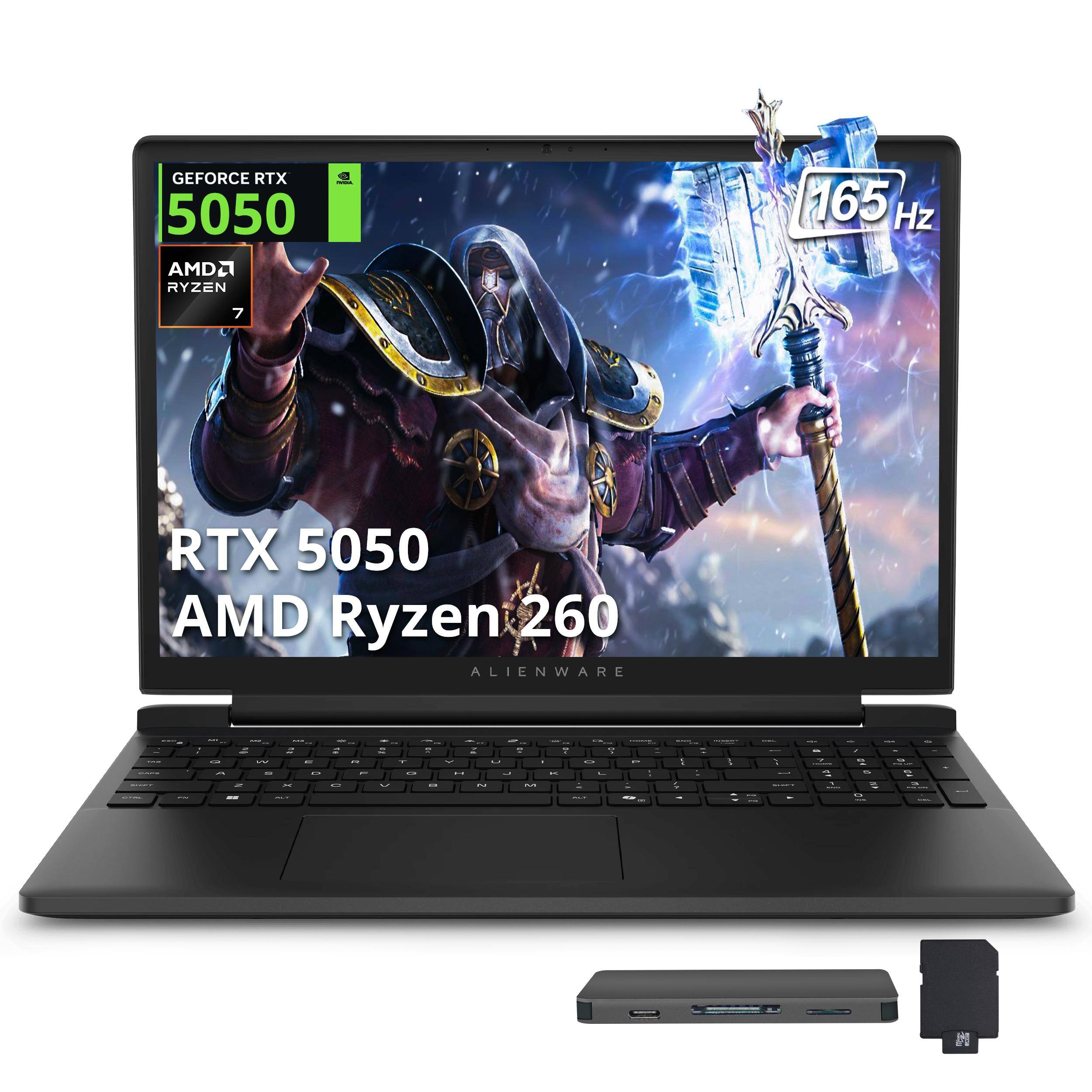 GEFORCE RTX 5050  
AMD RYZEN 7  
165 Hz  
RTX 5050 AMD Ryzen 260  
ALIENWARE