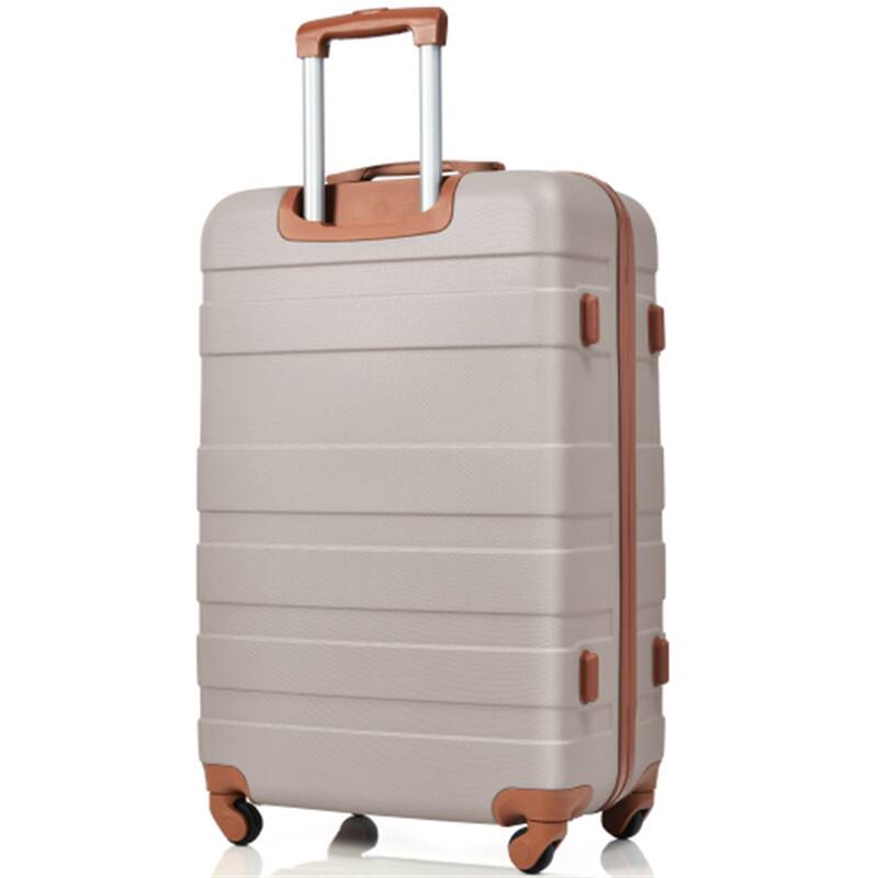 Alt View 4. HTUTWOO - Luggage Sets ABS Hardshell 3pcs - Hardside Lightweight Suitcase Sets, Spinner Wheels Suitcase with TSA Lock, 20"/24"/28 - Light Brown.