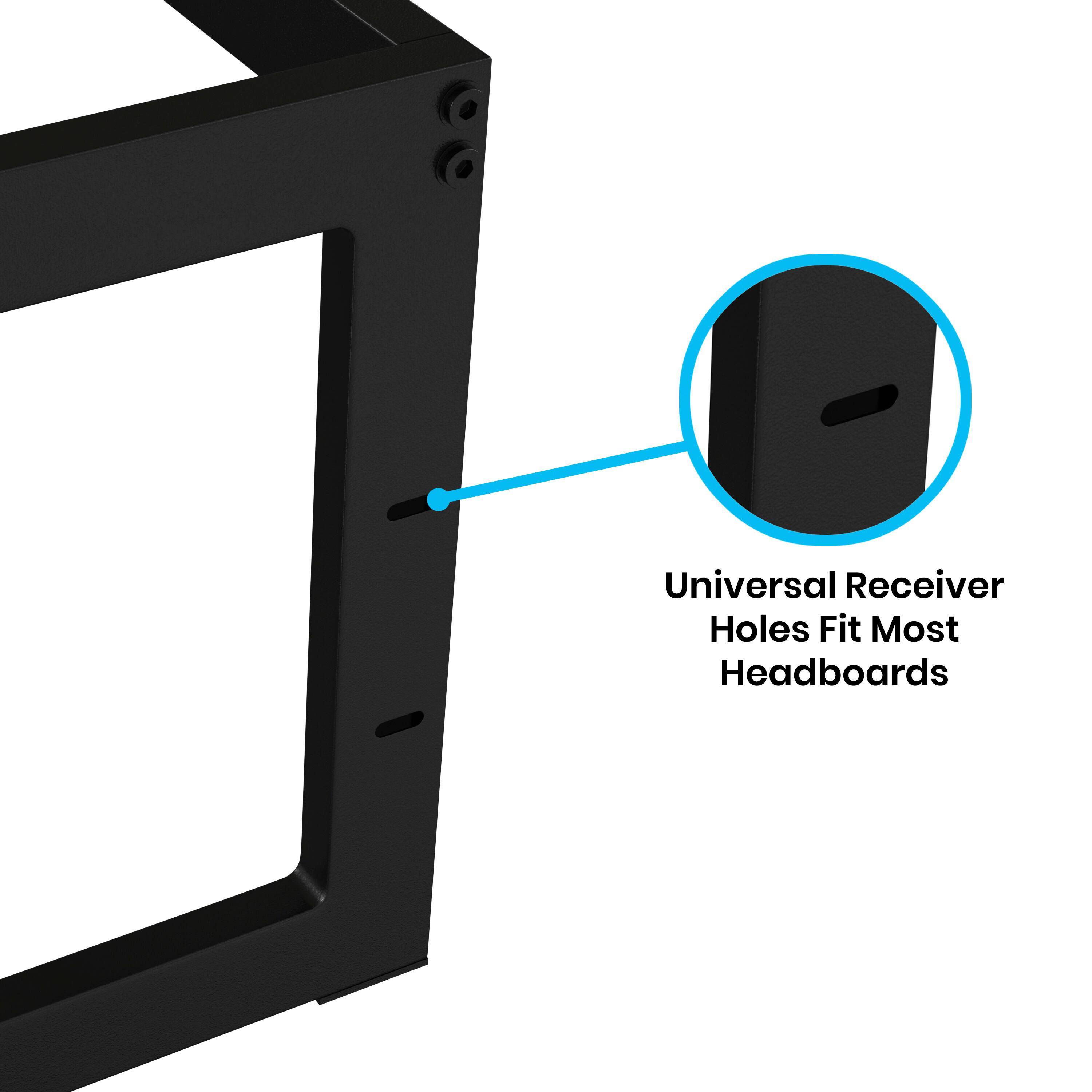Universal Receiver Holes Fit Most Headboards