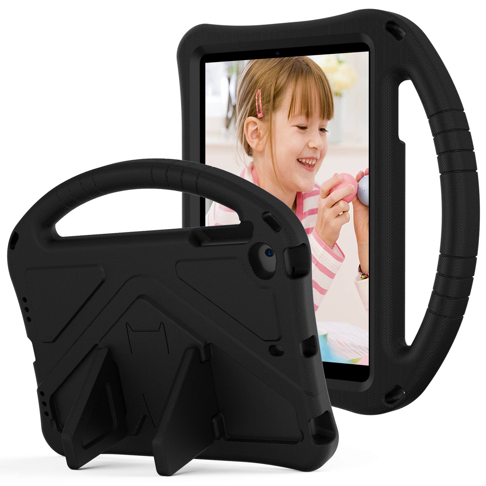 Alt View 2. Dteck - Rugged EVA Case for iPad Mini 5/4/3/2/1 (7.9"), Shockproof Kickstand Handle Protective Lightweight Cover - Black.