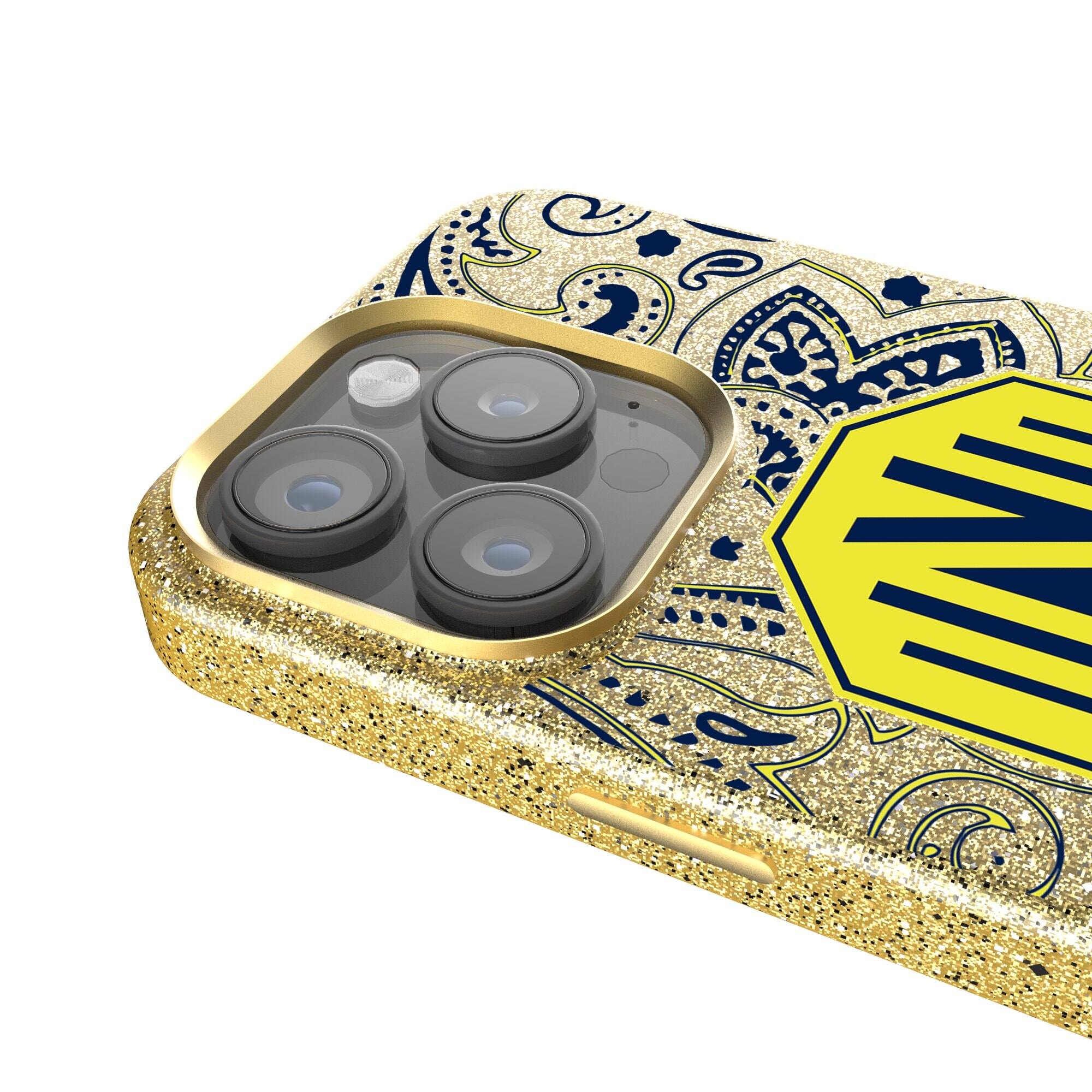 Alt View 3. Keyscaper - Gold Nashville SC iPhone Bling Case - 15 Plus - Gold.
