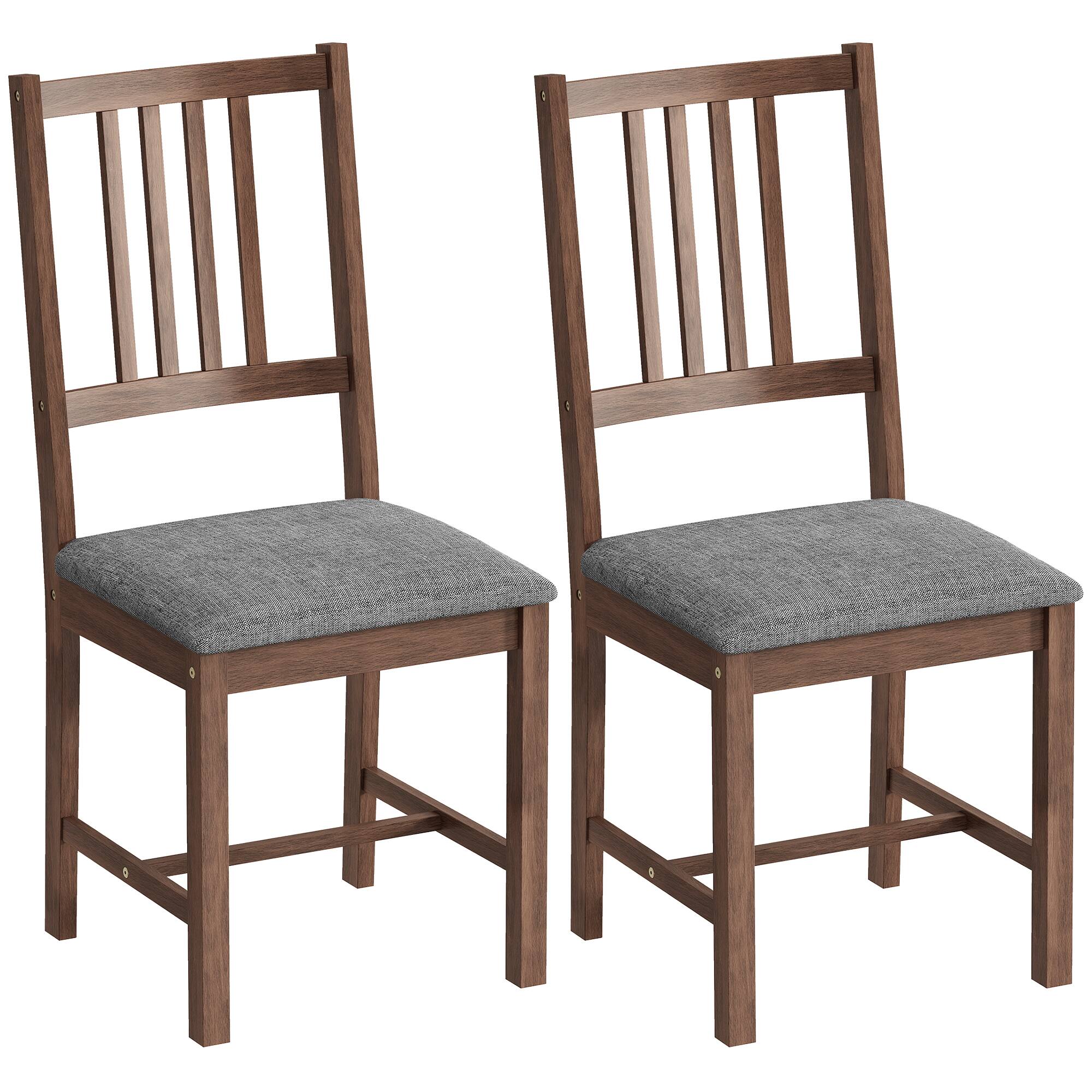 Alt View 1. Homcom - of 2 Dining Chairs - Gray.