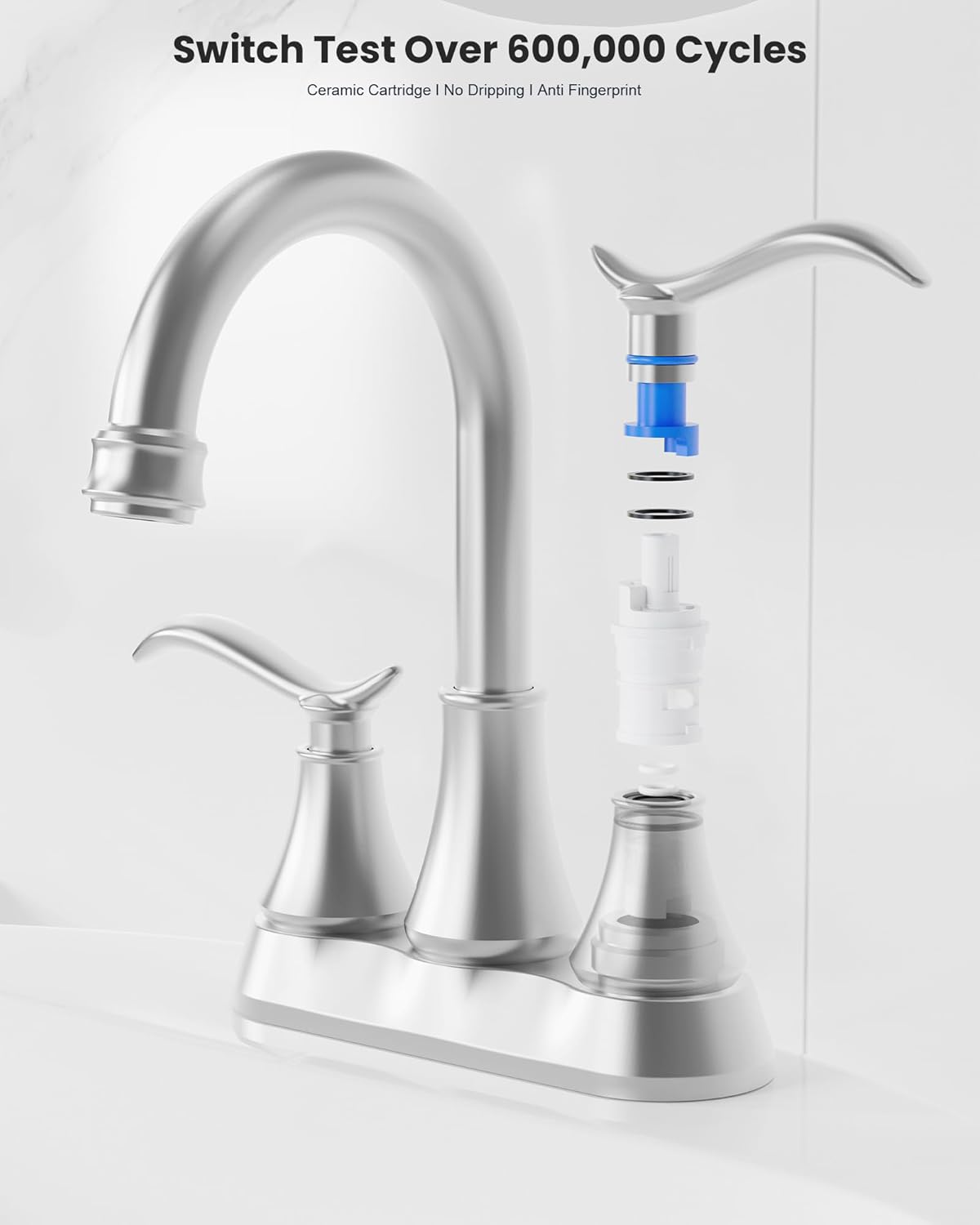 Switch Test Over 600,000 Cycles  
Ceramic Cartridge | No Dripping | Anti Fingerprint