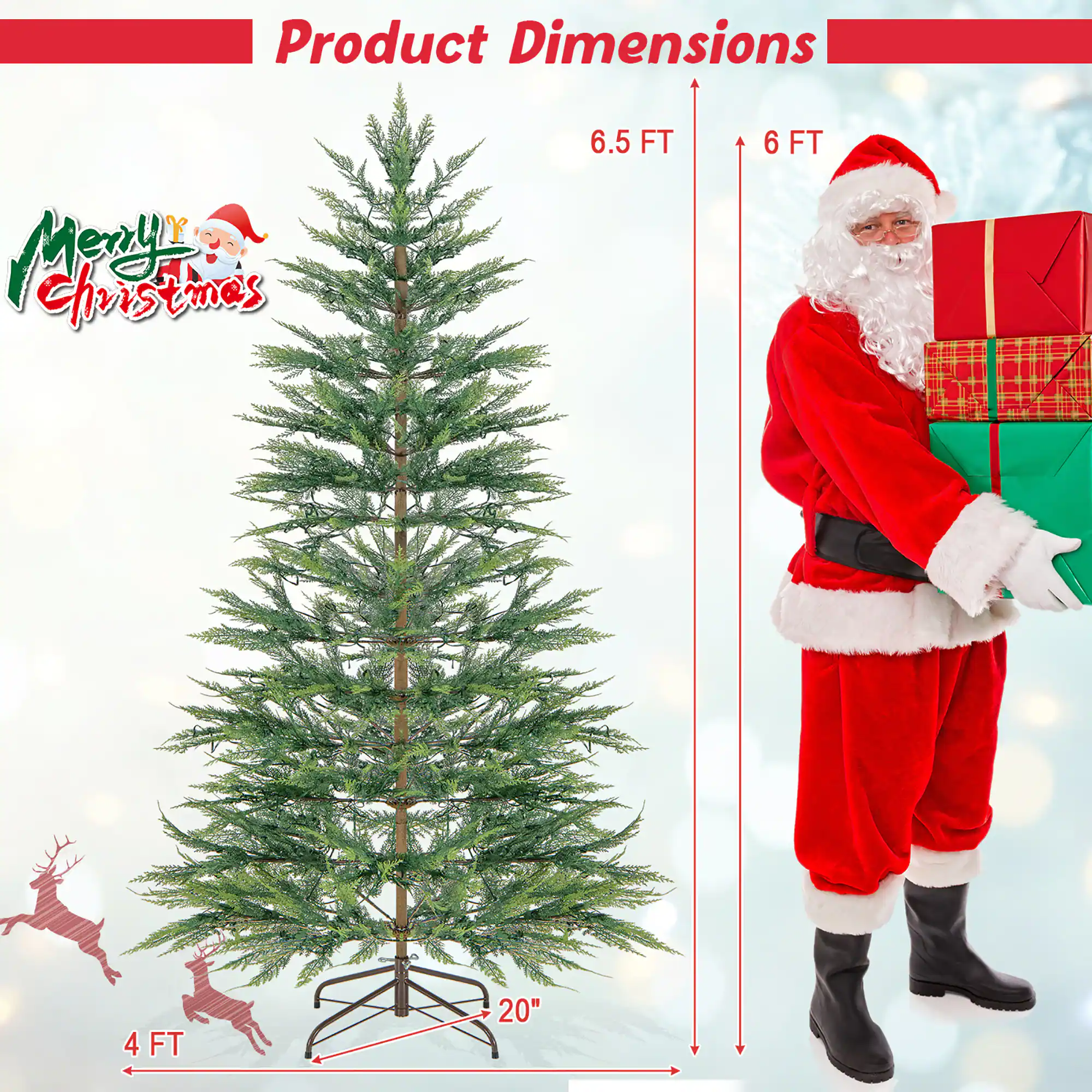 Product Dimensions  
6.5 FT  
6 FT  
4 FT  
20"