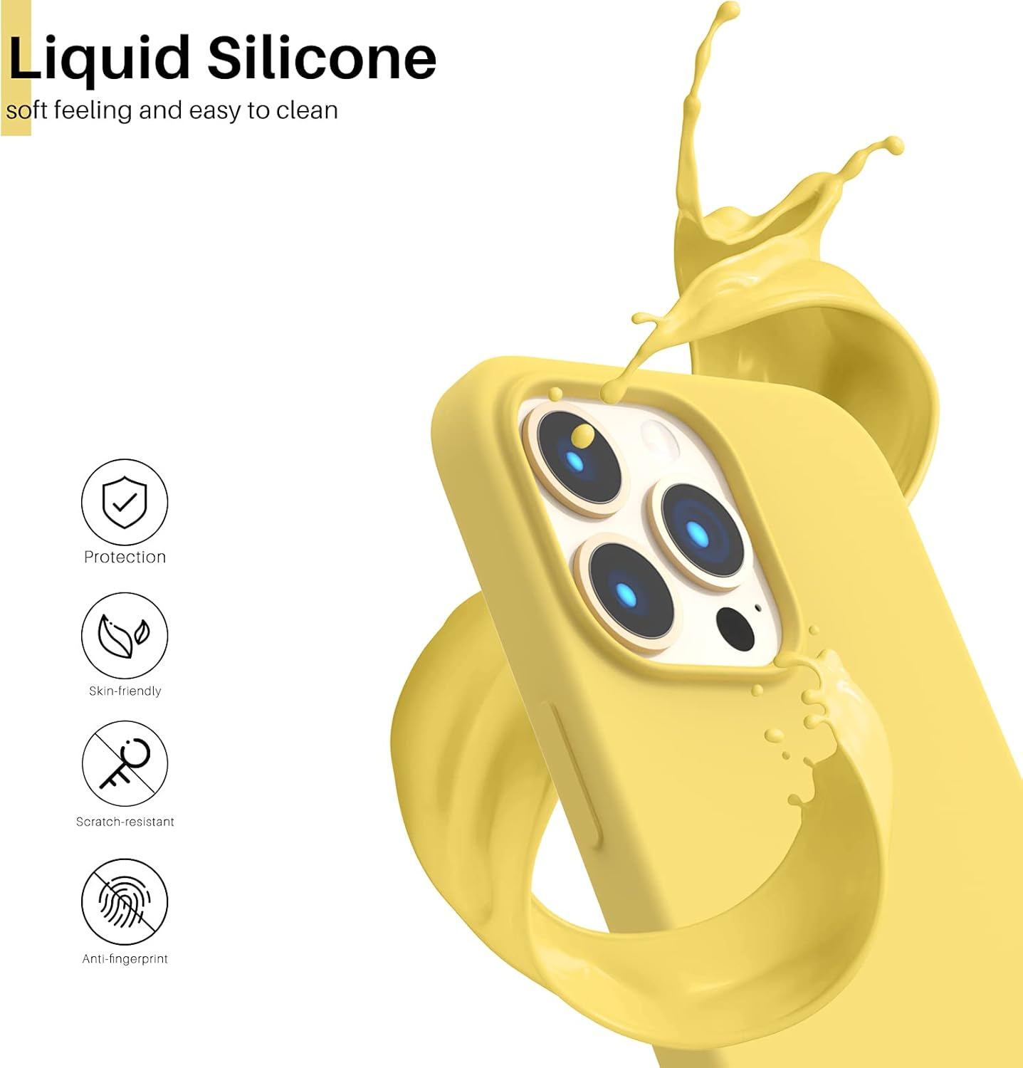 Liquid Silicone soft feeling and easy to clean
Protection
Skin-friendly
Scratch-resistant
Anti-fingerprint