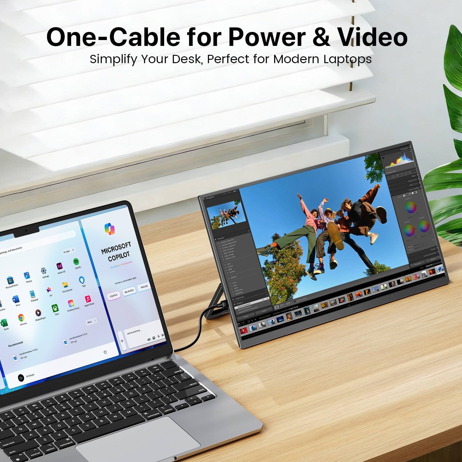 One-Cable for Power & Video  
Simplify Your Desk, Perfect for Modern Laptops  

MICROSOFT COPILOT