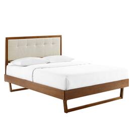 Modway - Willow Wood Full Platform Bed With Angular Frame - Brown