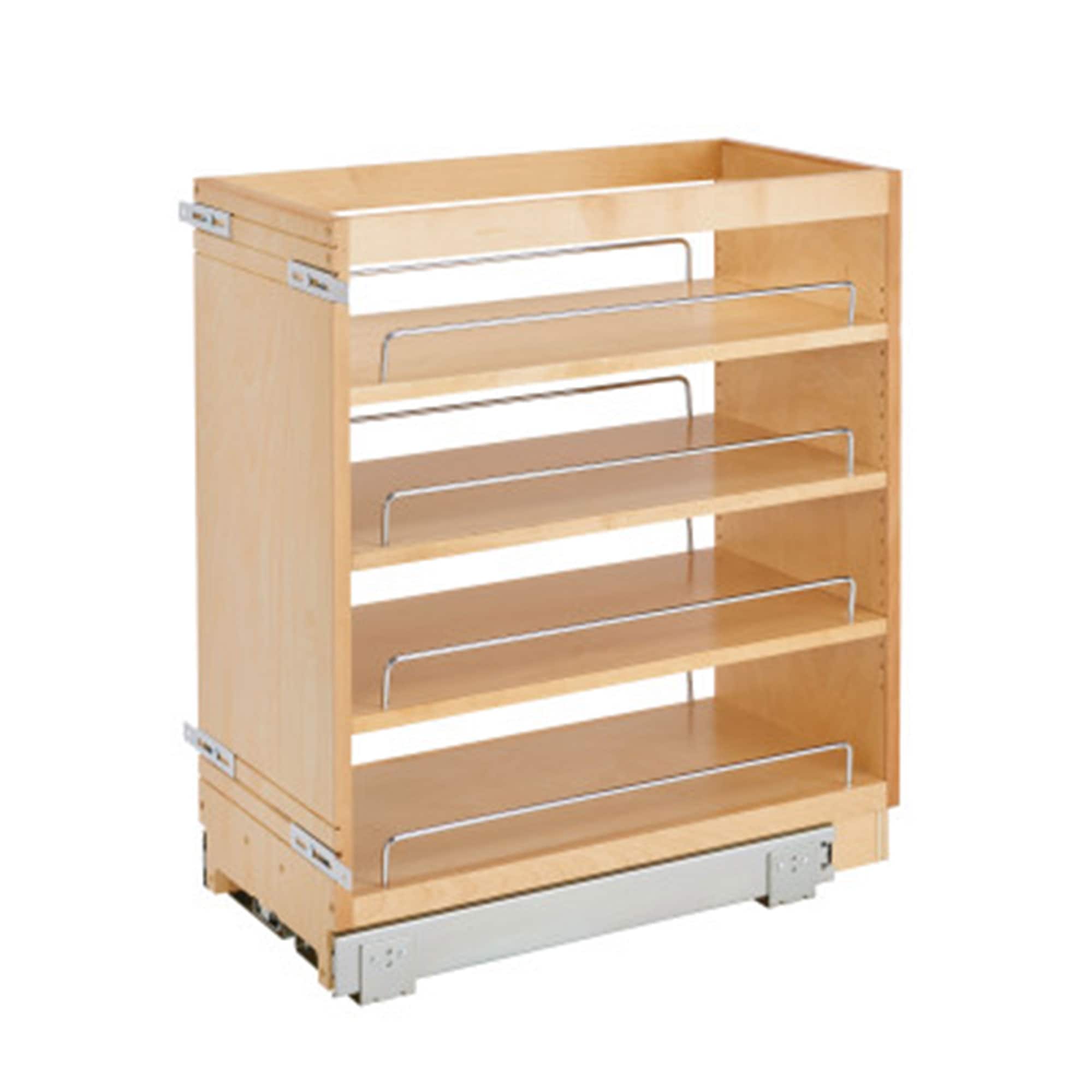 Rev-A-Shelf - 11" Pullout Kitchen Cabinet Organizer Pantry Spice Rack, 448-BC-11C - Light Brown