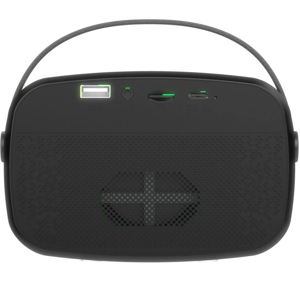 Alt View 2. iQ Sound - Iq Sound Mini Karaoke Portable Bluetooth Speaker With Wireless Microphone And Rgb Light Show - Black.