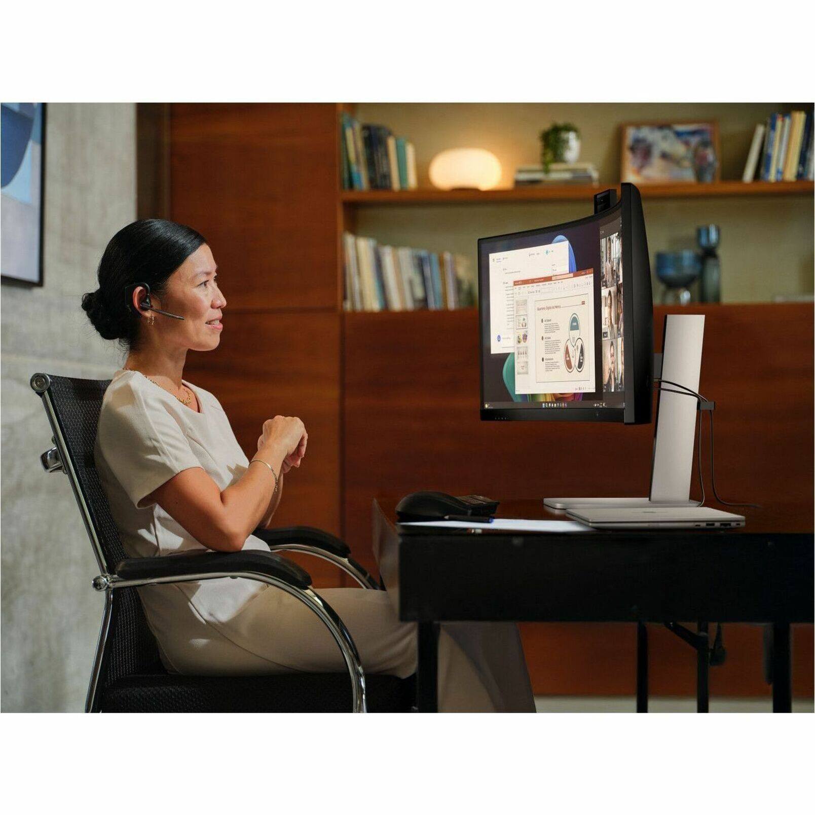 Alt View 19. HP - 49" VA LED Curved 165Hz Monitor (USB, HDMI) - Black, Silver, Dual Color.