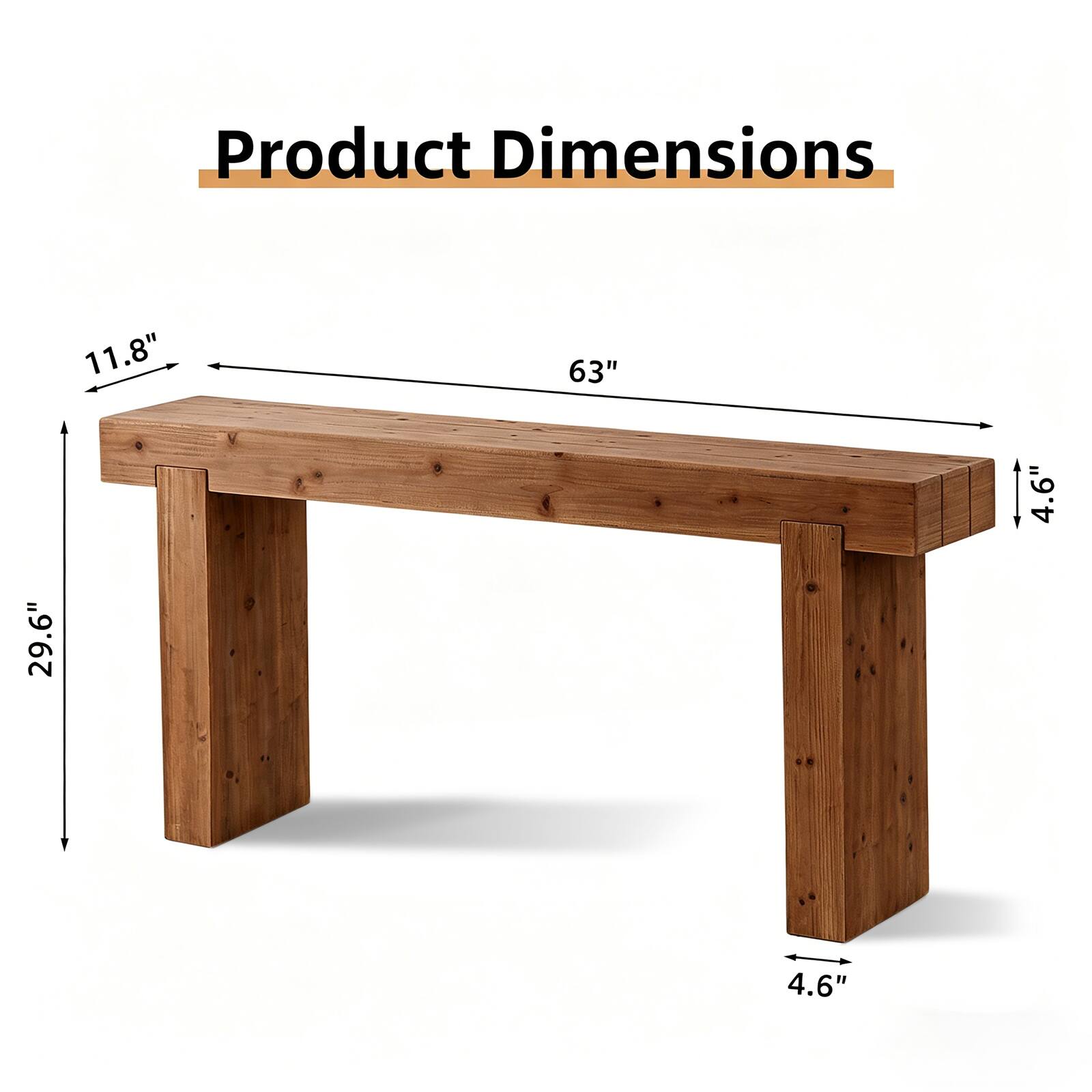 Product Dimensions: 11.8" x 63" x 4.6" x 29.6" x 4.6"