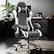 Alt View 3. Dowinx - Gaming Chair Armrests Height Adjustable, Office Chair Heavy Duty with Footrest and Reclining Backrest for Home & Office - Black&White.