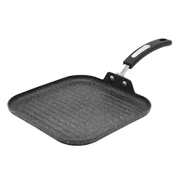 THE ROCK by Starfrit - 10" Terra Collection Nonstick Grill Pan with Bakelite Handle - Black