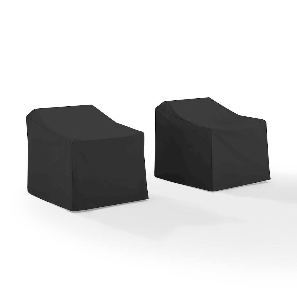 Angle. Crosley Furniture - 2Pc Outdoor Chair Furniture Cover Set - 2 Chairs - Black.