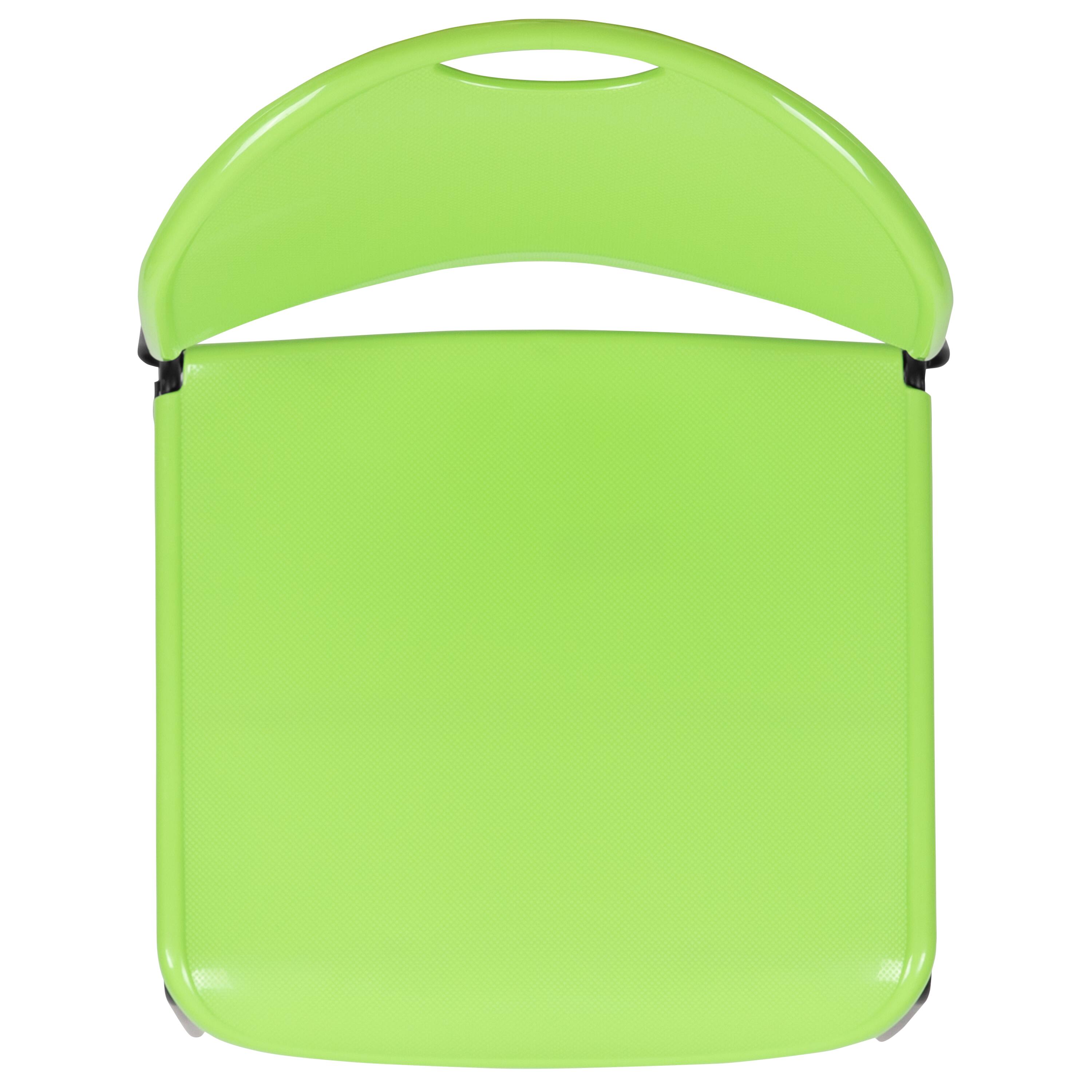 Alt View 8. Emma + Oliver - Ultra-Compact School Stack Chair - Office Guest Chair/Student Chair - Green Plastic/Black Frame.