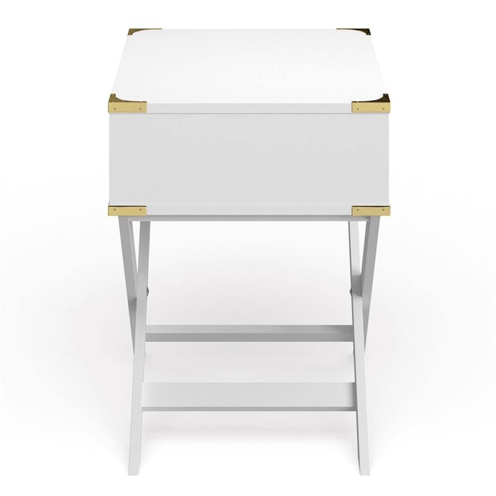 Alt View 10. Furniture of America - Nenol Contemporary Wood X-Shape Legs End Table - White.
