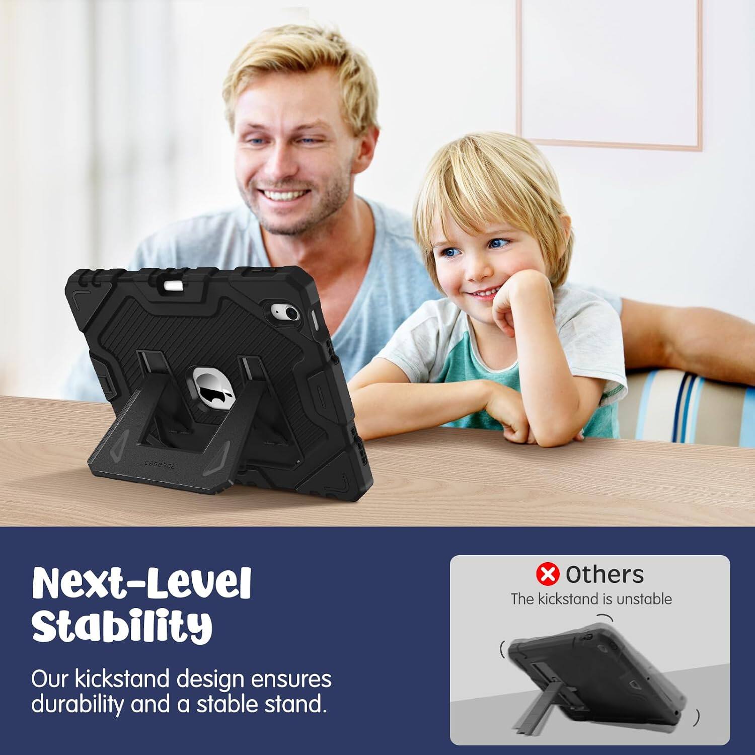 COSEOOL

Next-Level Stability
Our kickstand design ensures durability and a stable stand.

Others
The kickstand is unstable