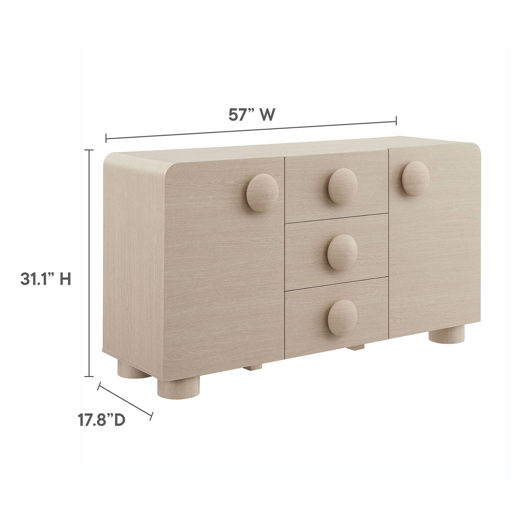 57" W  
31.1" H  
17.8" D