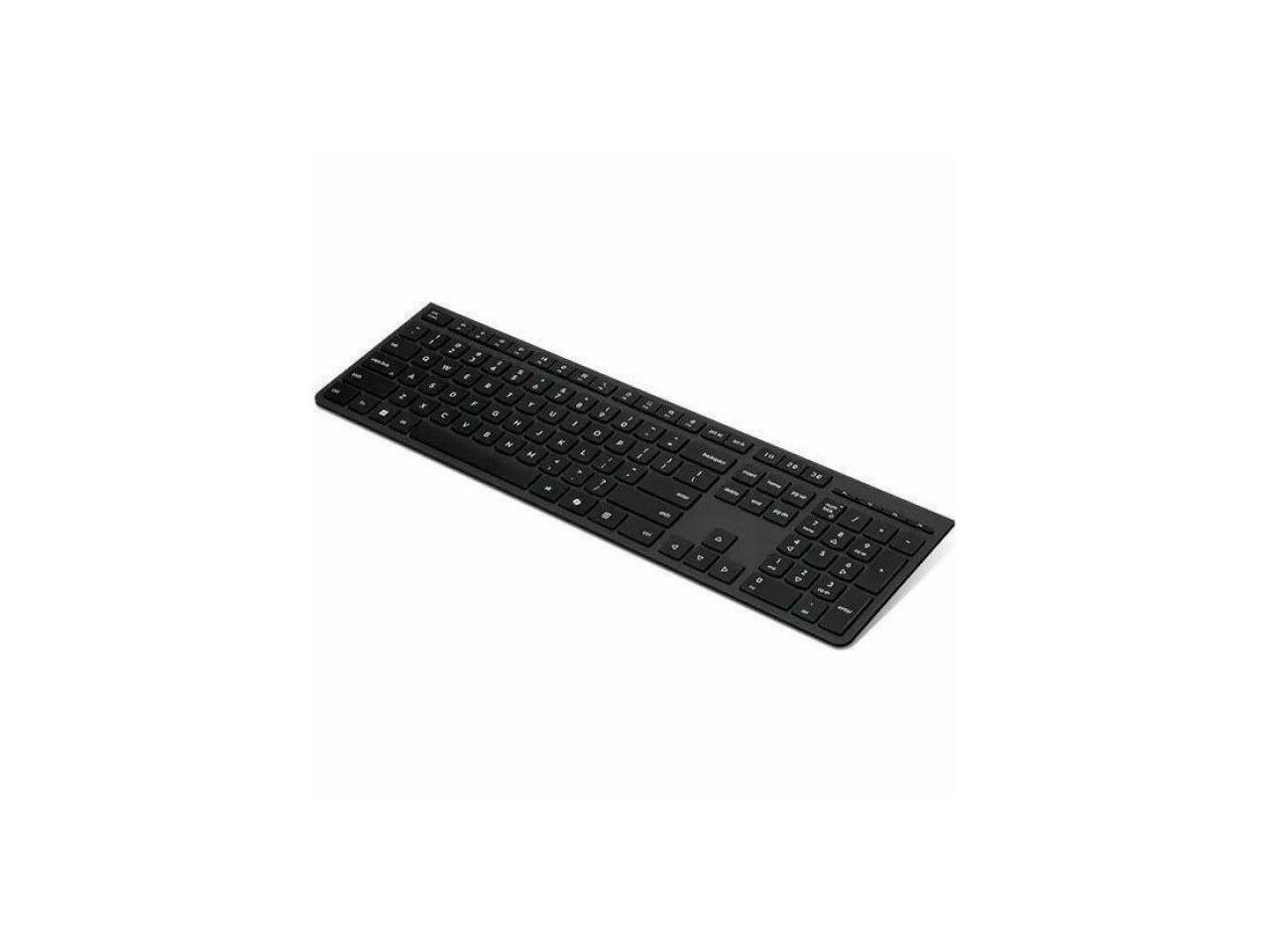 Alt View 1. Lenovo - Lenovo Wireless Rechargeable Keyboard - Bluetooth/RF - 104 Keys - US English - USB A - Black.