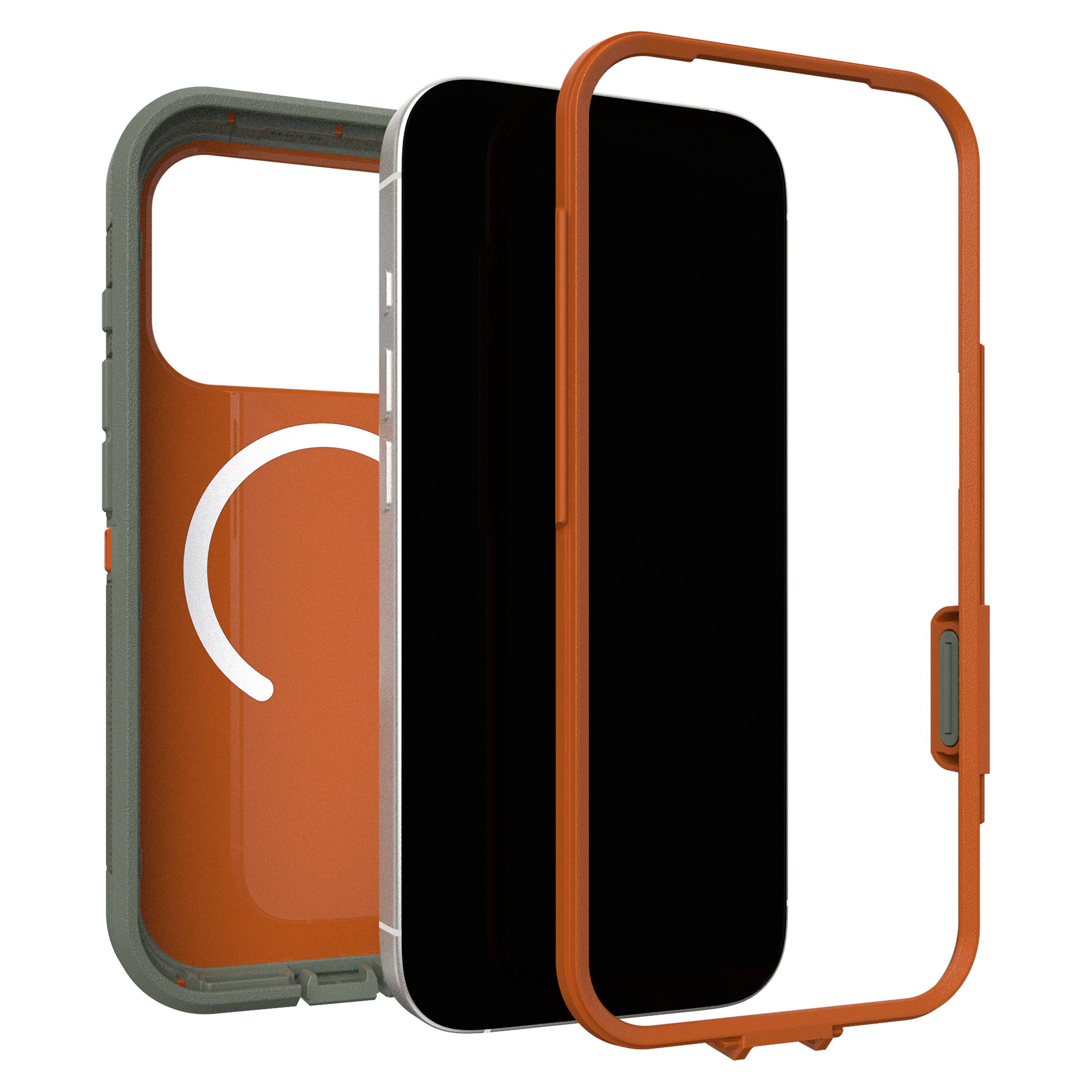 Back. OtterBox - Defender Series Pro XT Hard Shell for Apple iPhone 17 Pro - Green.