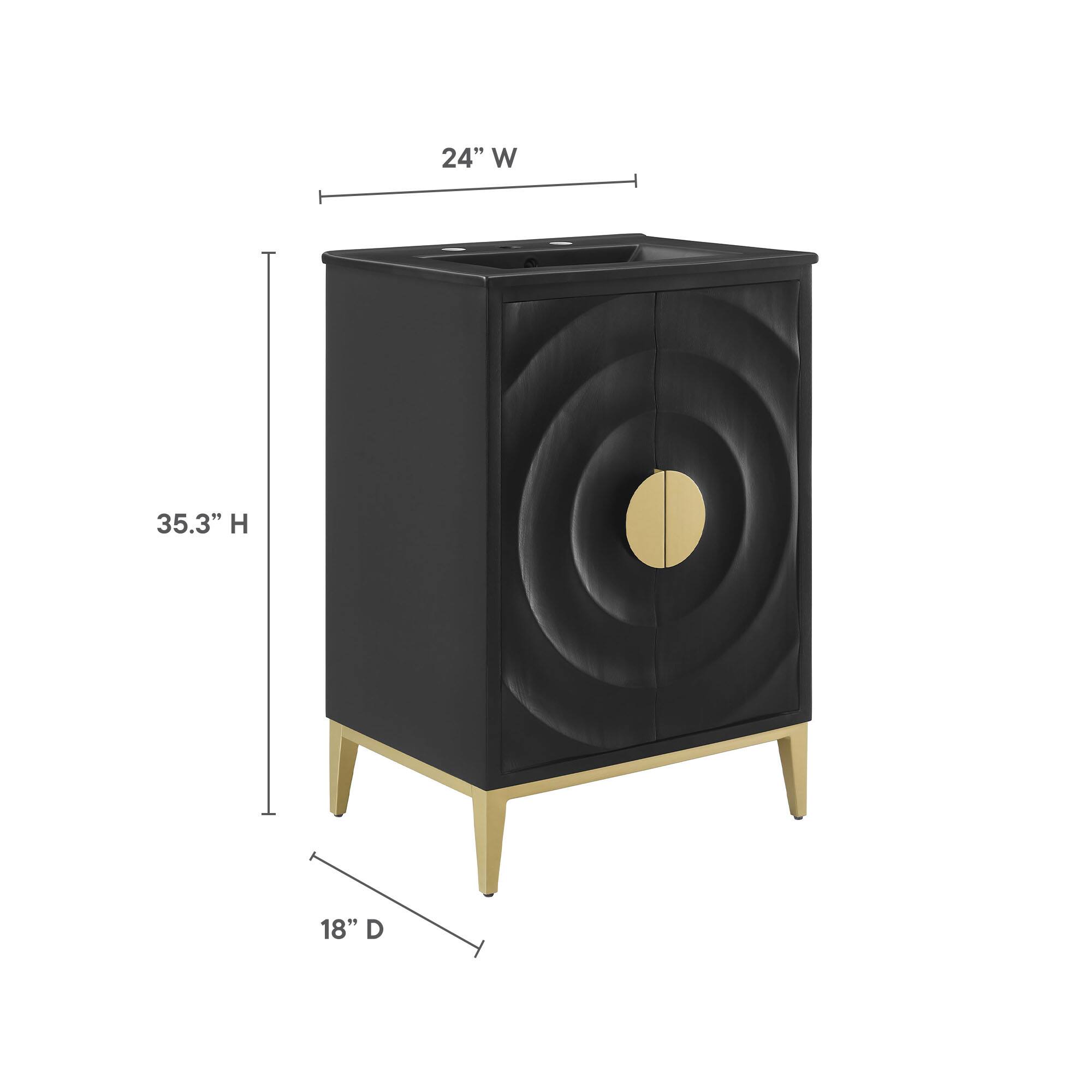 24" W x 35.3" H x 18" D