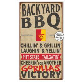 Jardine - Pittsburg State Gorillas 11" x 20" Indoor/Outdoor BBQ Sign - Brown