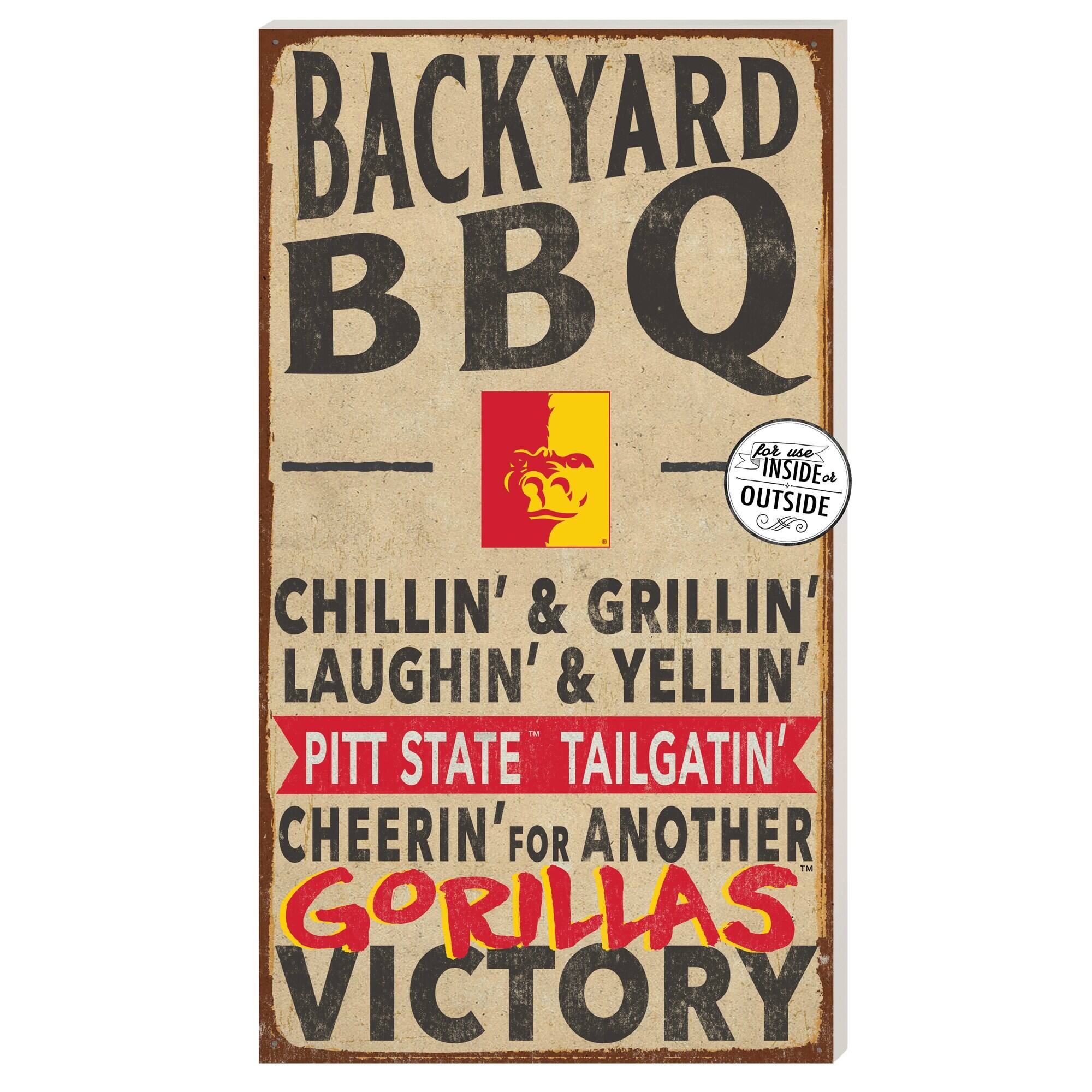 Pittsburg State Gorillas 11" x 20" Indoor/Outdoor BBQ Sign