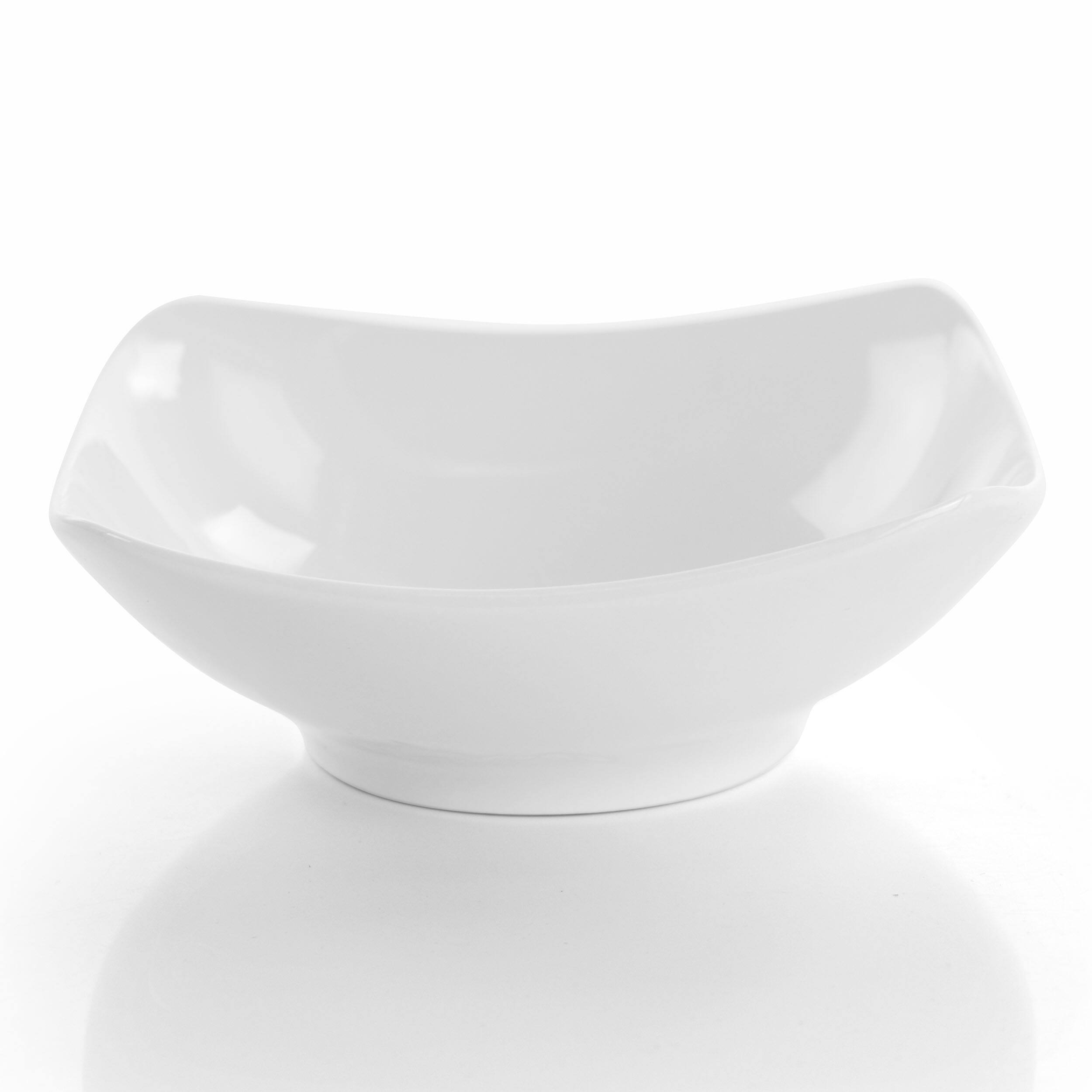 Alt View 4. Elama - Elama Newman 18 Piece Square Porcelain Dinnerware Set in White - White.