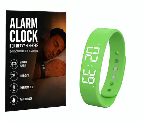 ALARM CLOCK FOR HEAVY SLEEPERS
EMBRACING BEAUTIFUL TOMORROW
VIBRATE ALARM
TIME/DATE
THERMOMETER
WATER PROOF
