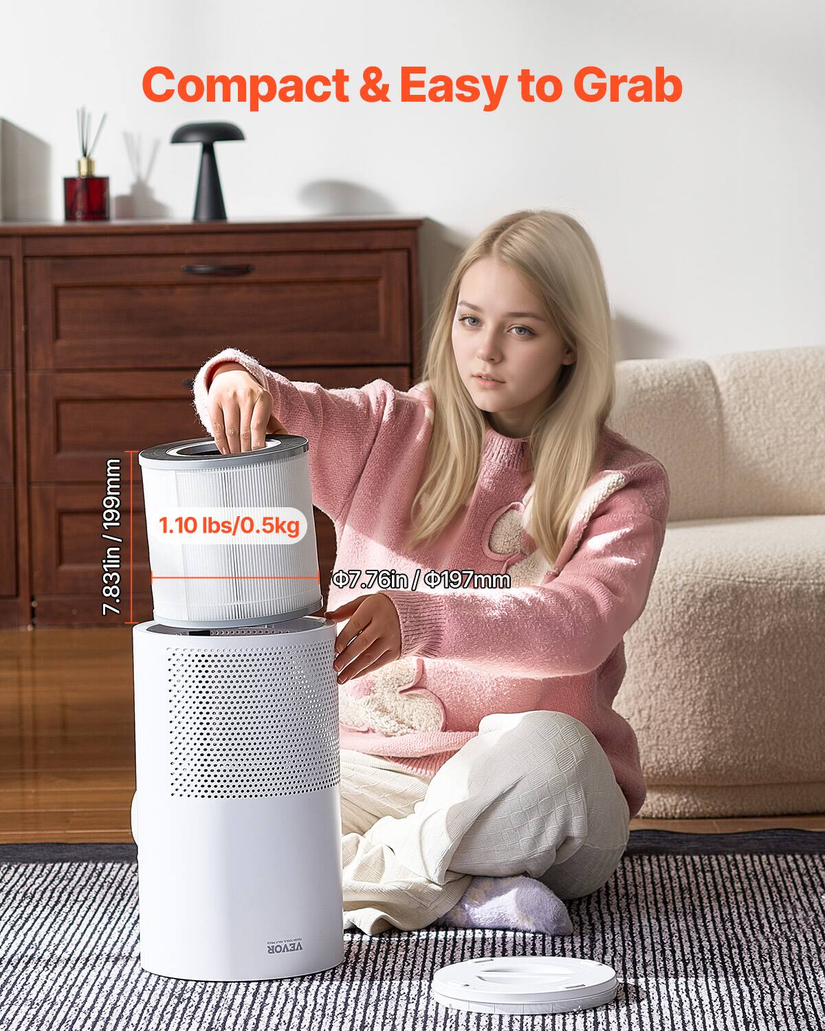 Compact & Easy to Grab

7.83in / 197mm

1.10 lbs / 0.5kg

Φ7.76in / Φ197mm