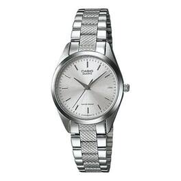 Casio - Women’s Classic Dial Watch with Textured Stainless Steel Bracelet - LTP-1274D-7A - Silver