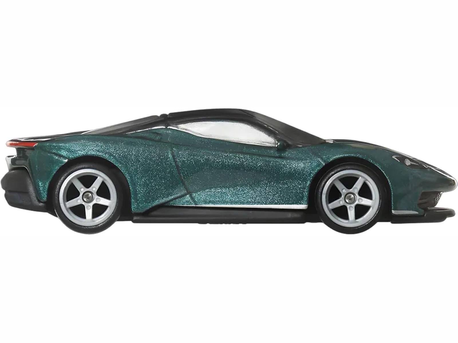 Left. Hot Wheels - Automobili Pininfarina Battista Green Metallic with Black Top "Euro Speed" Series - Green Metallic with Black.