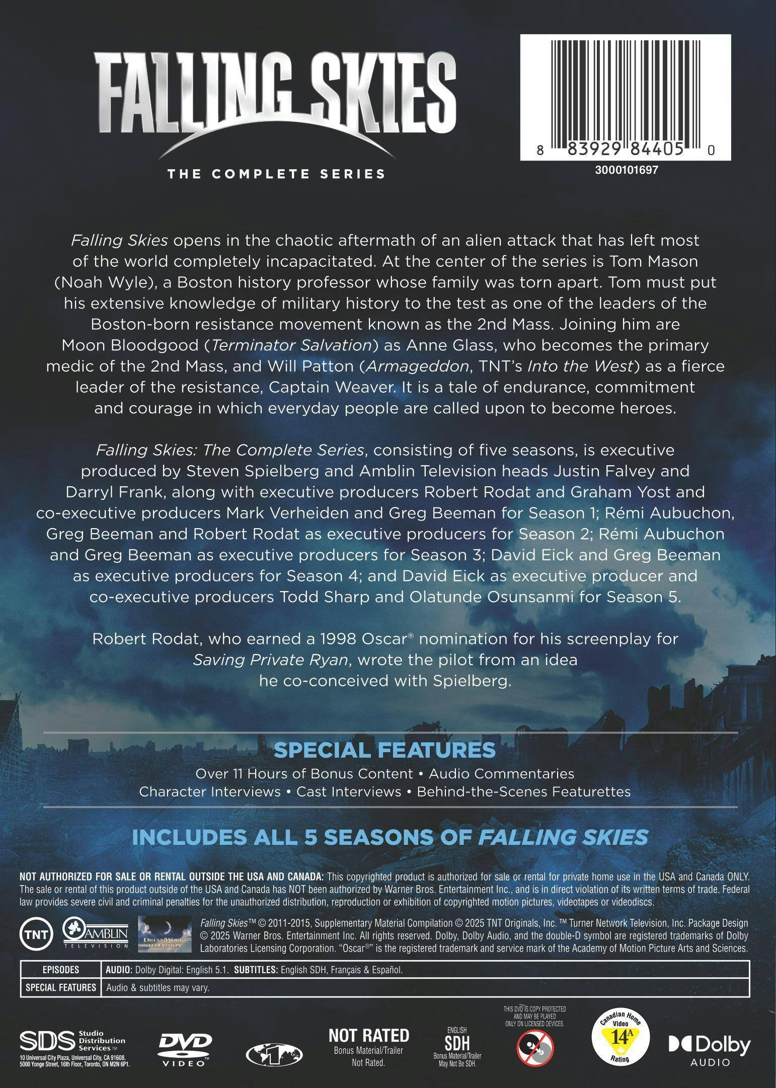 Back. Falling Skies: The Complete Series - Repackaged [DVD].