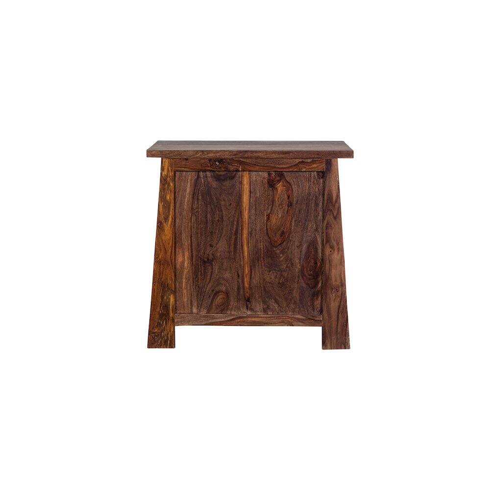 Alt View 1. Porter Designs - Kalispell Solid Sheesham Wood Nightstand - Brown.