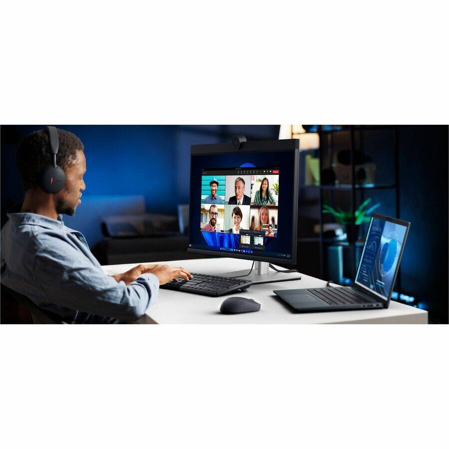 Alt View 1. Dell - Dell Wired Collaboration Keyboard - KB525C - Cable Connectivity - Full-size - USB Type C, USB Type A Interface - 15 Hot - Black.