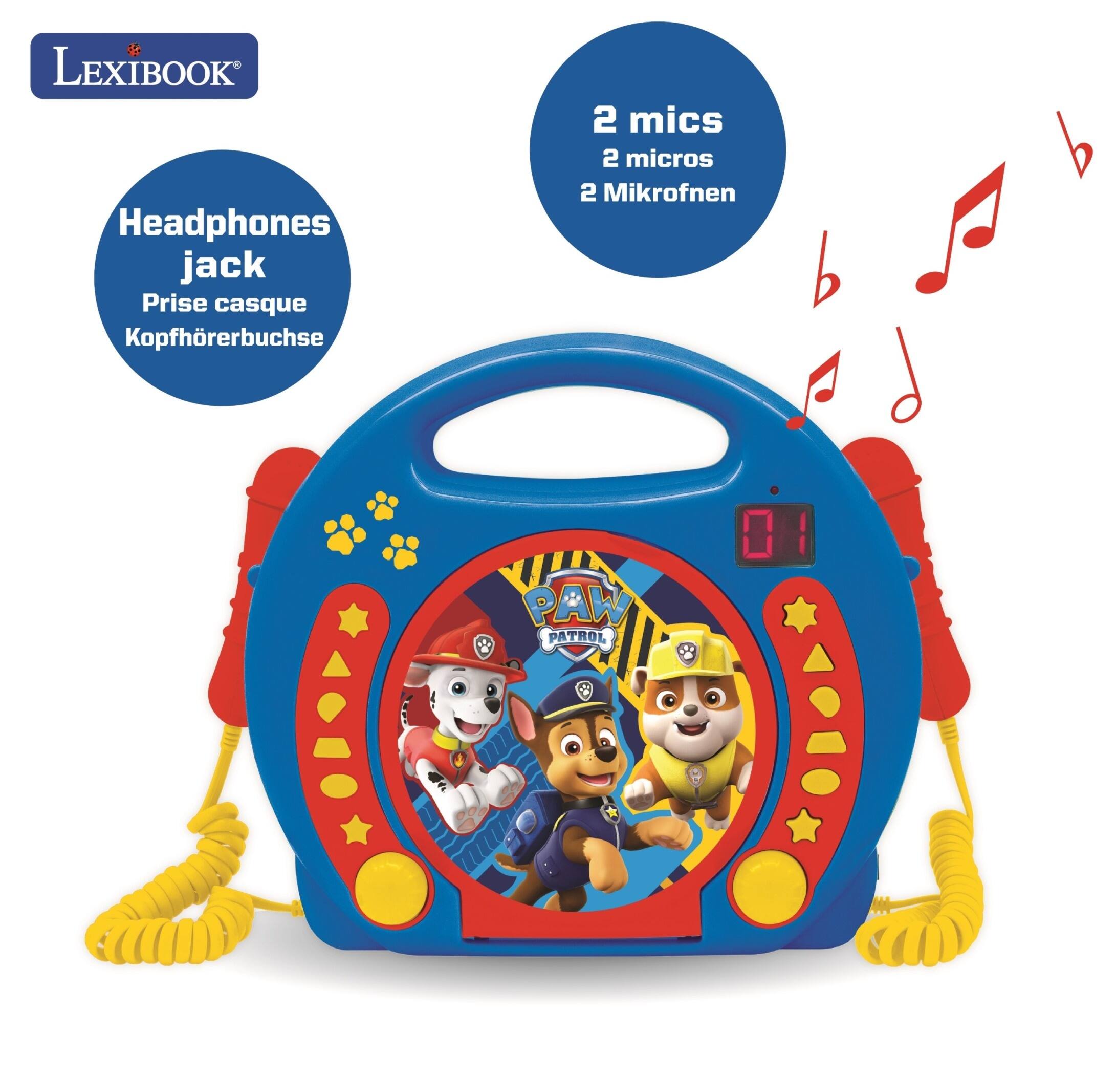 LEXIBOOK Headphones jack Prise casque Kopfhörerbuchse 2 mics 2 micros 2 Mikrofone PAW PATROL