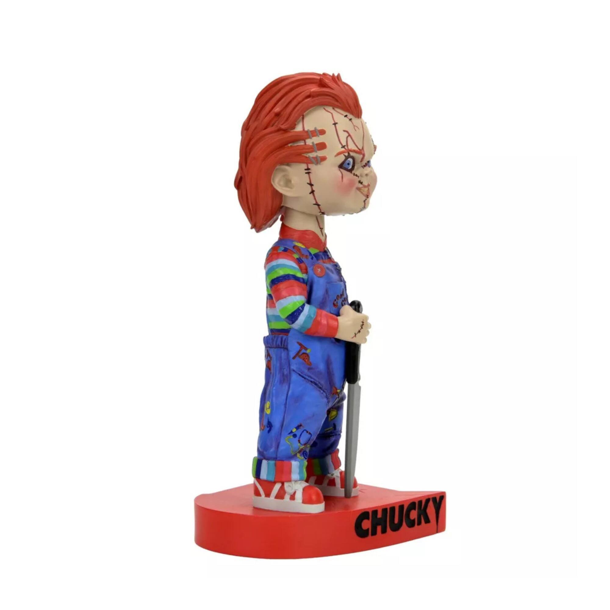 Back. NECA - NECA Bride of Chucky Head Knocker 7-Inch - Chucky (Heart Connect Base).