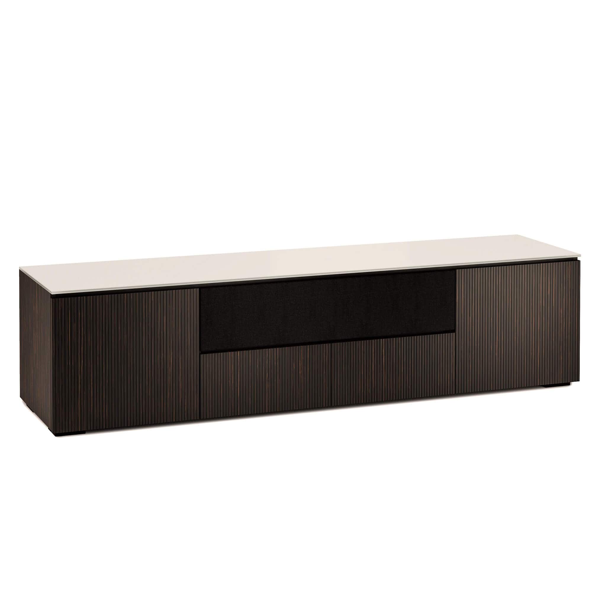 Salamander Designs - Manhattan 245, Maro Ebony, Matte Taupe Glass Top - Taupe/Ebony