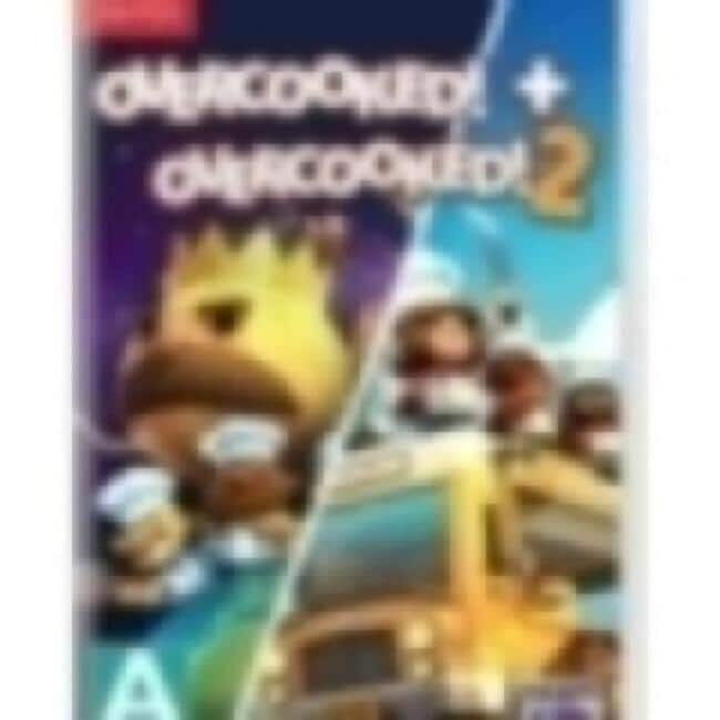 The text on the image reads:

"OMERCOOKED + OMERCOOKED 2"