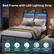 Bed Frame with LED Lighting Strip - Remote Control Switch Control APP Control 7 Changing 22 Dynamic Colors Modes