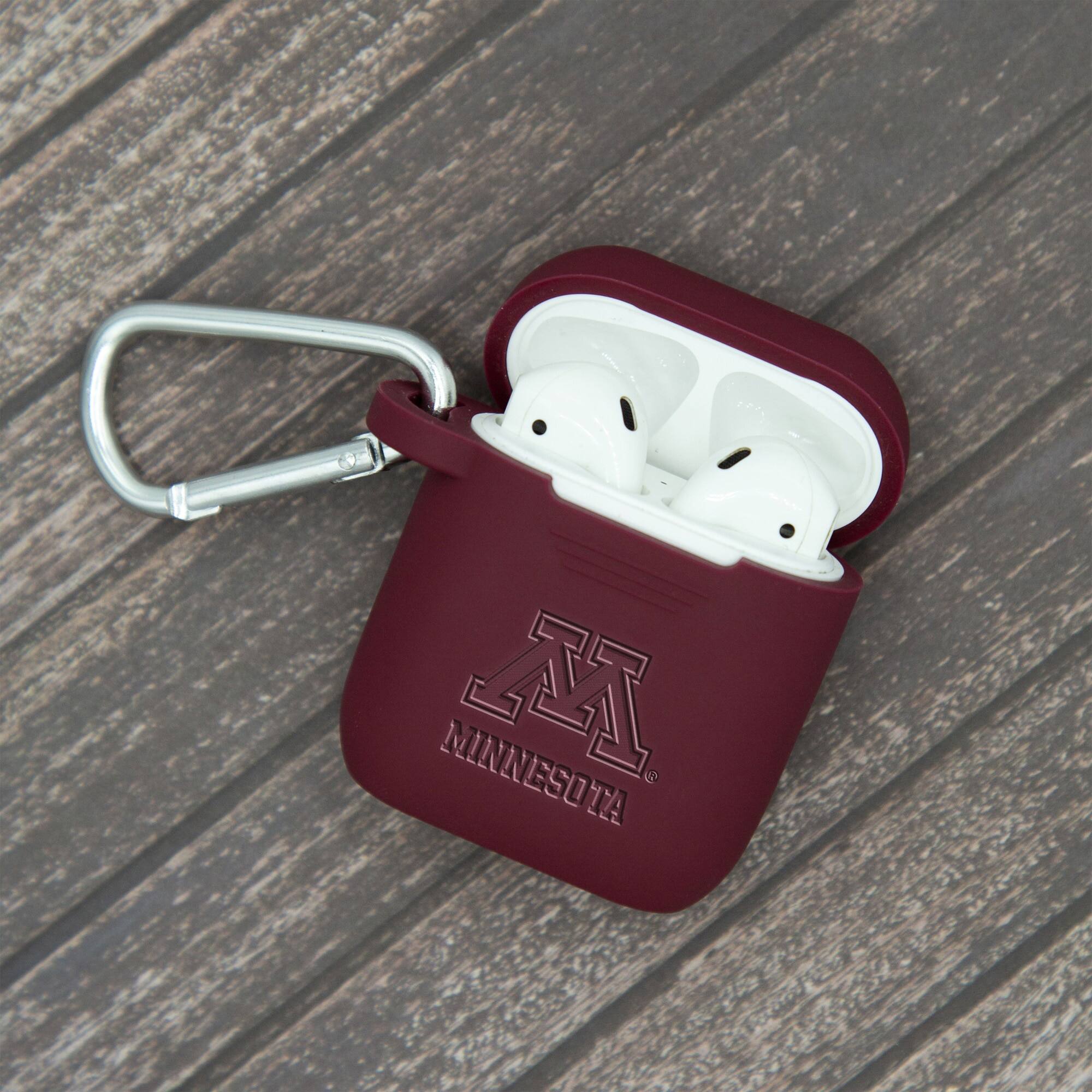 Alt View 1. Affinity Bands - Minnesota Golden Gophers Debossed Silicone AirPods Case Cover - No Size - Multicolor.